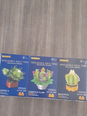 Buildable Brix Trio Succulent Series
